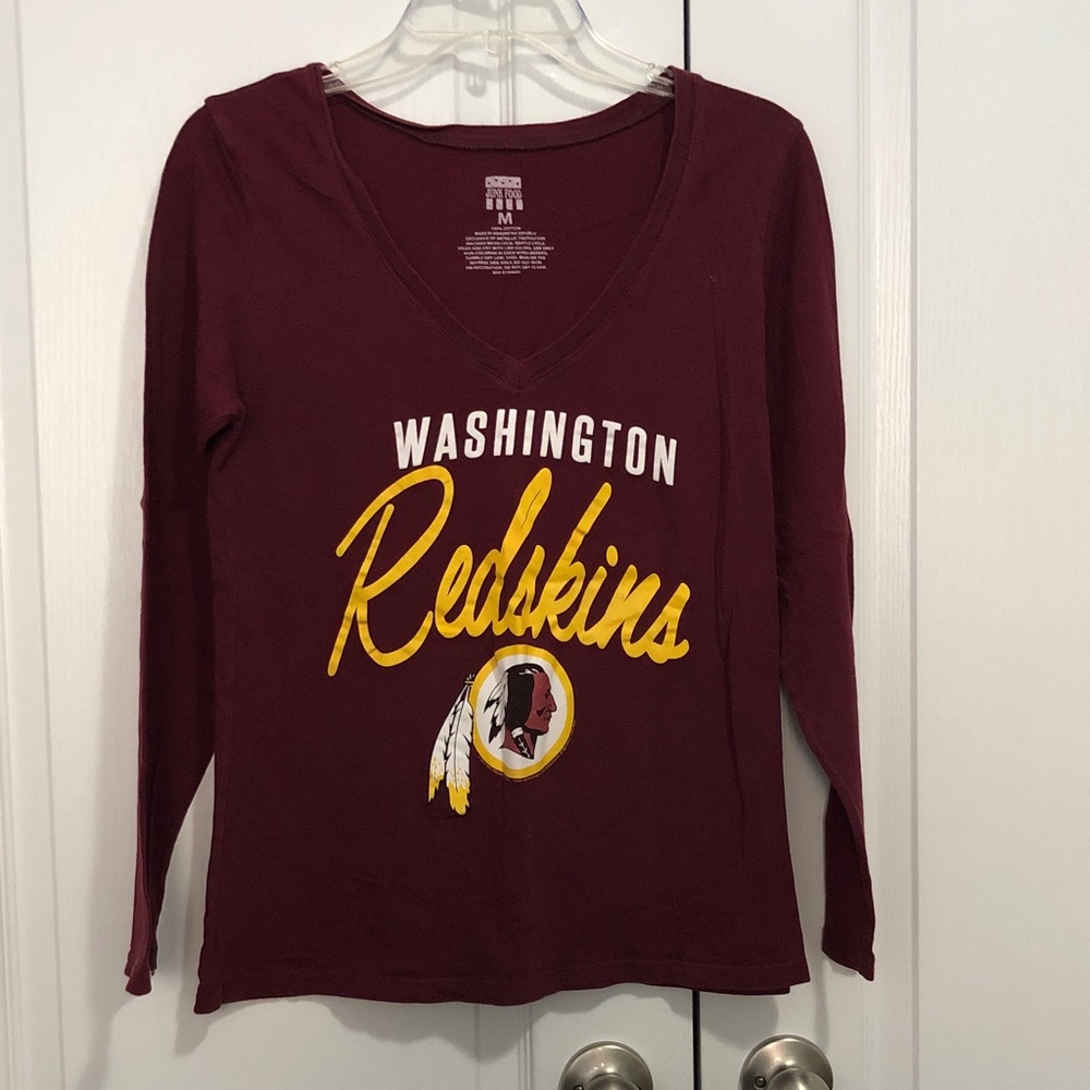 Junk Food Clothing Washington Redskins Burgundy Long Sleeve Tee M